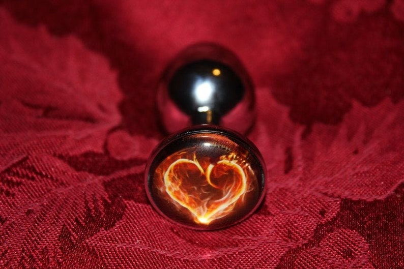 Butt Plug Heart Anal Plug BDSM Sex Toy Role Play Plug Metal Plug Small Beginner Medium Intermediate Large Advanced Anal Play Mature image 1