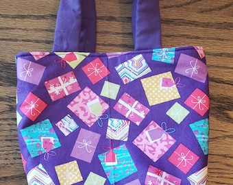 Bolsas de regalo de tela Mini Tote Estampados de celebración