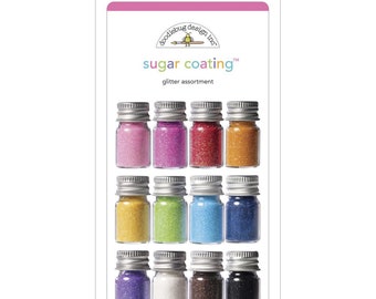 Doodlebug Sugar Coating Fine Glitter Assortment 5g 12/Pkg