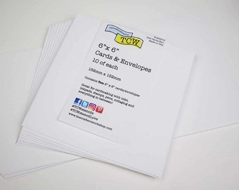 TCW9079 6x6 Folded Card & Envelope Set of 10