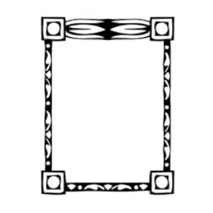 Rubber Stamp Ornate Faux Postage Frame