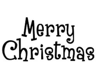 Unmounted Rubber Stamp - Merry Christmas
