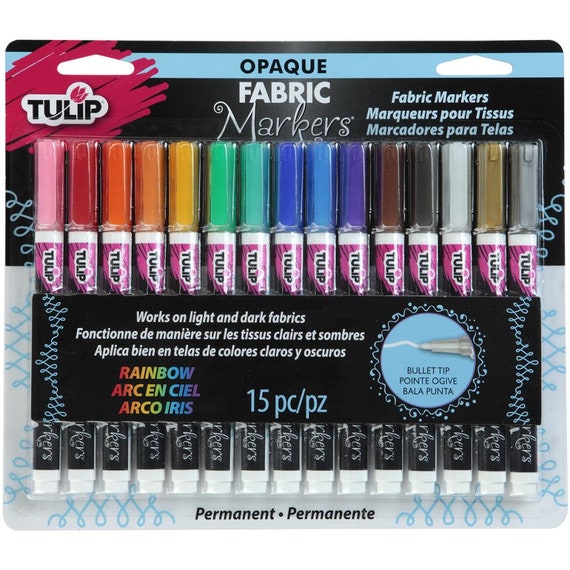 Tulip Opaque Fabric Markers 15/Pkg