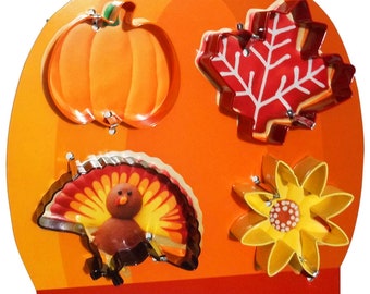 Metal Cookie Cutter Set 4/Pkg - Fall and Thanksgivng