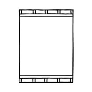 Rubber Stamp Faux Postage Frame With Rectangles