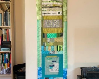 Experimental Art Quilt #1 - Green, Aqua, Blue