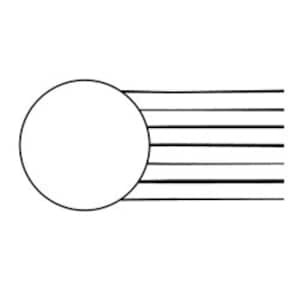 Unmounted Rubber Stamp Faux Postage Circle with Straight Lines