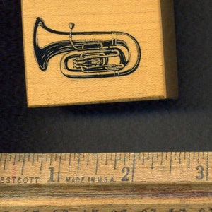 中古木製台紙付きゴム印 - 音楽テーマ