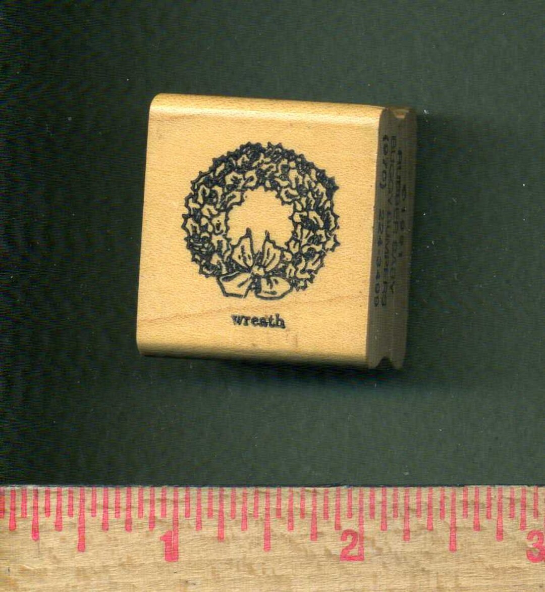 Preowned Rubber Stamps on Wood Mounts Christmas and Holiday Foliage Etsy