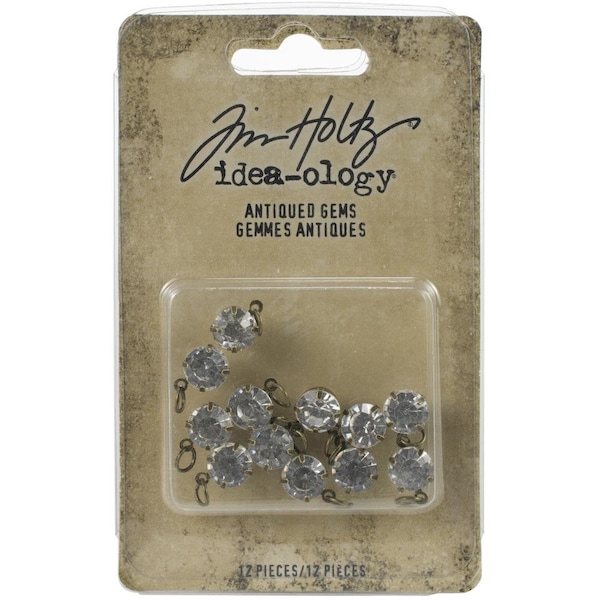 Crystal Charms Idea-Ology Metal Adornments 12/Pkg