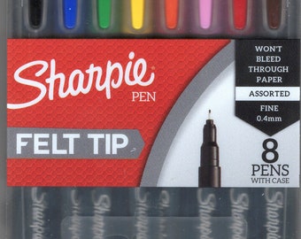 Sharpie Fine Point Art Pen W/Hardcase 8/Pkg