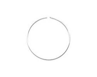 Ear Wires, Bead Hoop, 20 mm, Silver Plated
