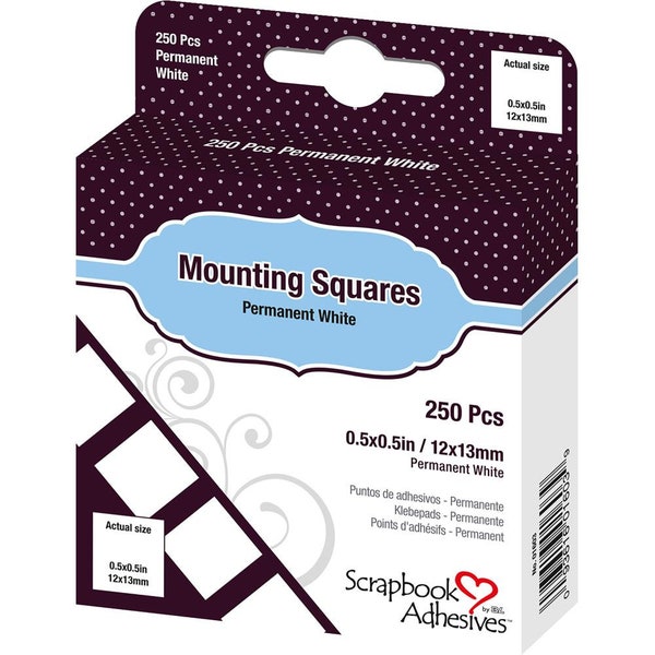 Scrapbook Adhesives Mounting Squares 250/Pkg