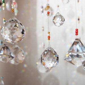 Crystal mobile, Suncatcher crystal, Beaded Crystal Mobile, Crystal Beads, Special mobile, Special gift, handmade mobile, Fung Shui