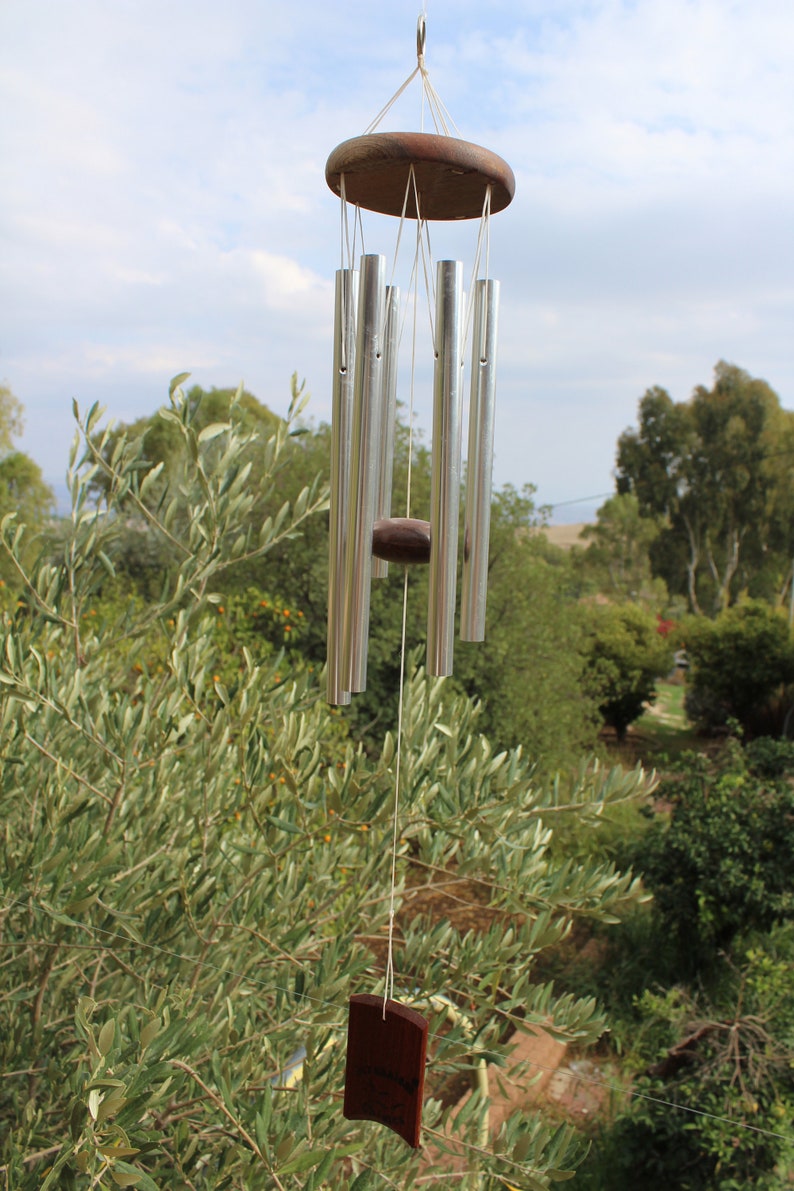 Silver Wind Chime Tuned Wind Chime Metal Windchimes Etsy