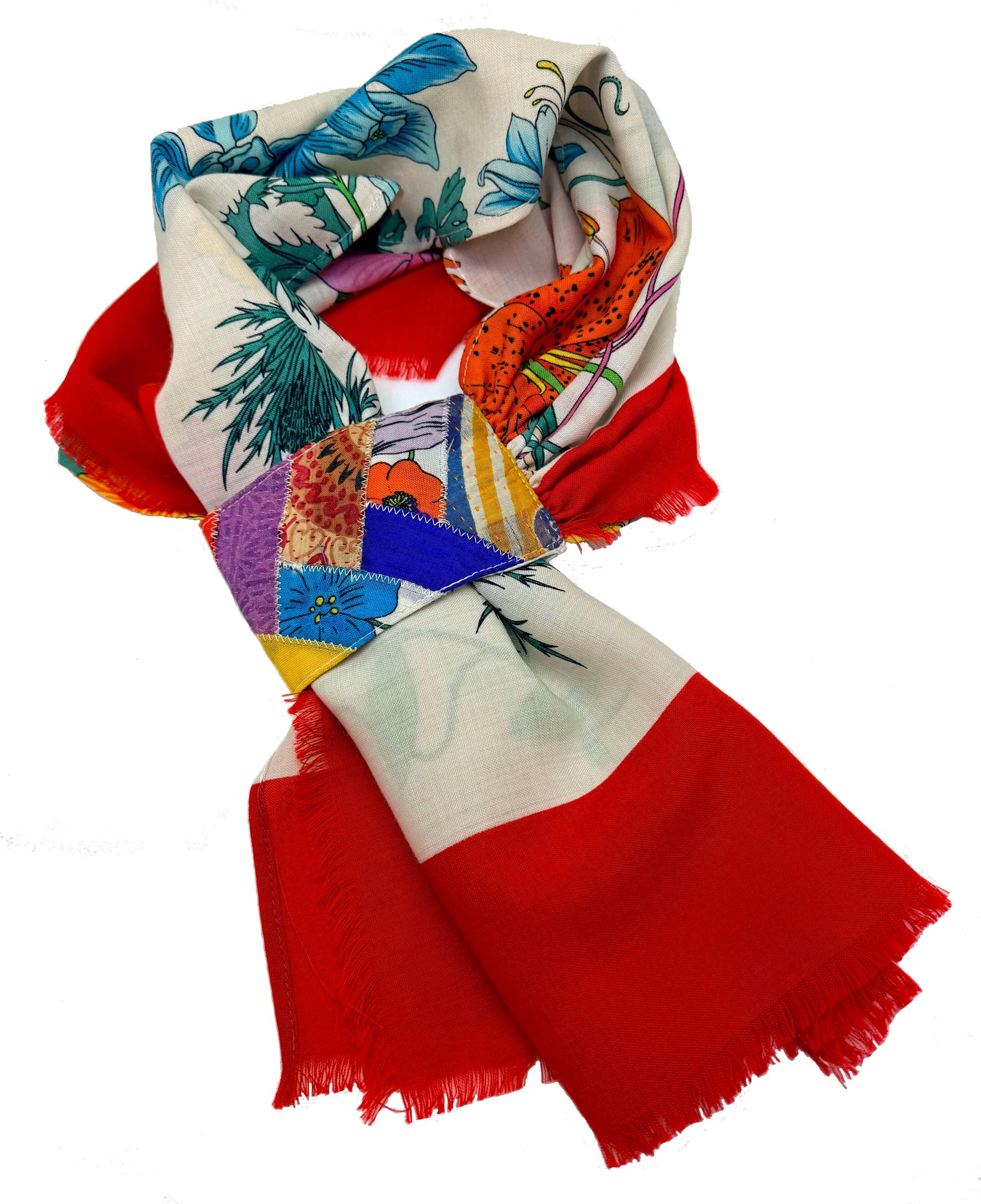 Gucci Floral Scarf - Etsy