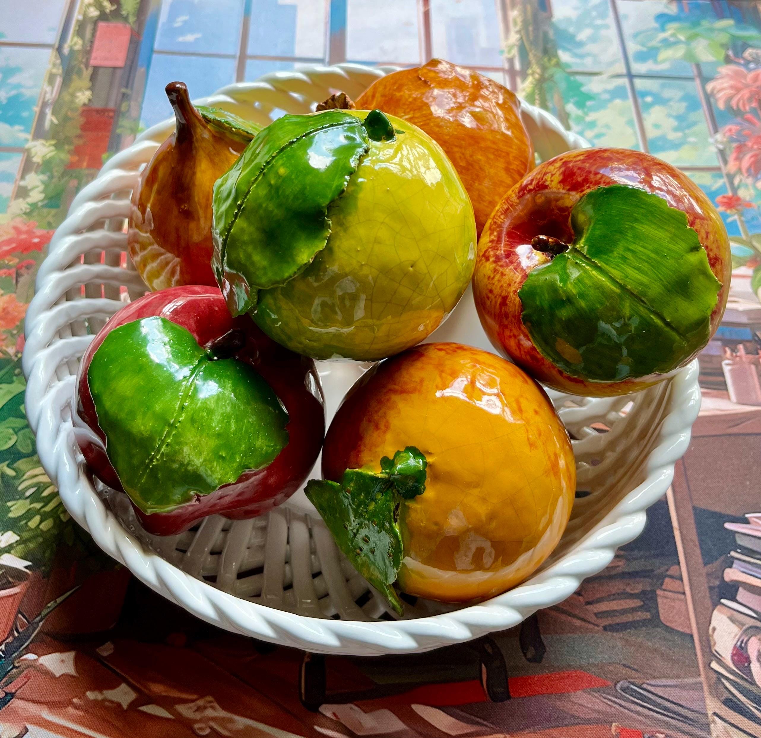 Italian Pottery Fruit Basket - Etsy
