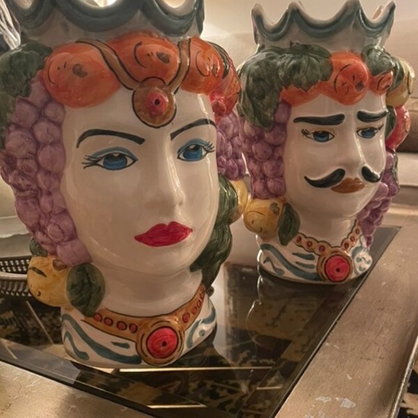 Sicilian Heads Pots Etsy UK