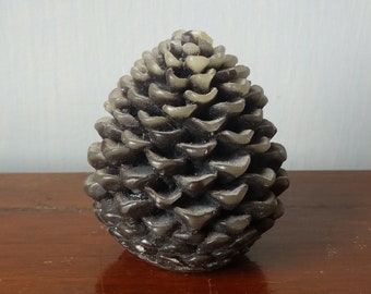 Pinecone Candle - 3 inch Sculpted Pine Cone Candle, unburned - Sculpted, sculpture - New Vintage MCM