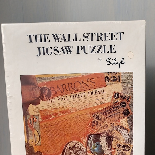 Norton and Williams Puzzle The Wall Street Jigsaw Puzzle by Sibyl New, Unopened, Sealed Box 1976 - 500 pieces 16" x 20" completed size