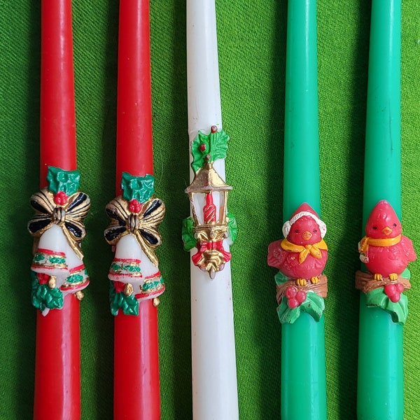 Christmas Taper Candles Etsy