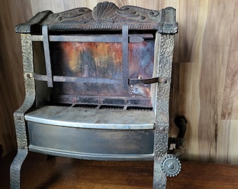 Gas Fireplace Insert OKeefe and Merritt gas heater American Gas Association 1900s vintage Late Victorian parlor heater No 74 3500 BTU