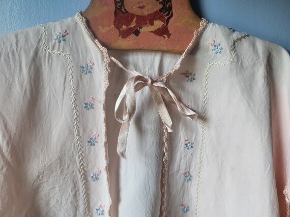 Vintage Silk Baby Clothes Handmade, hand crochet … - image 2