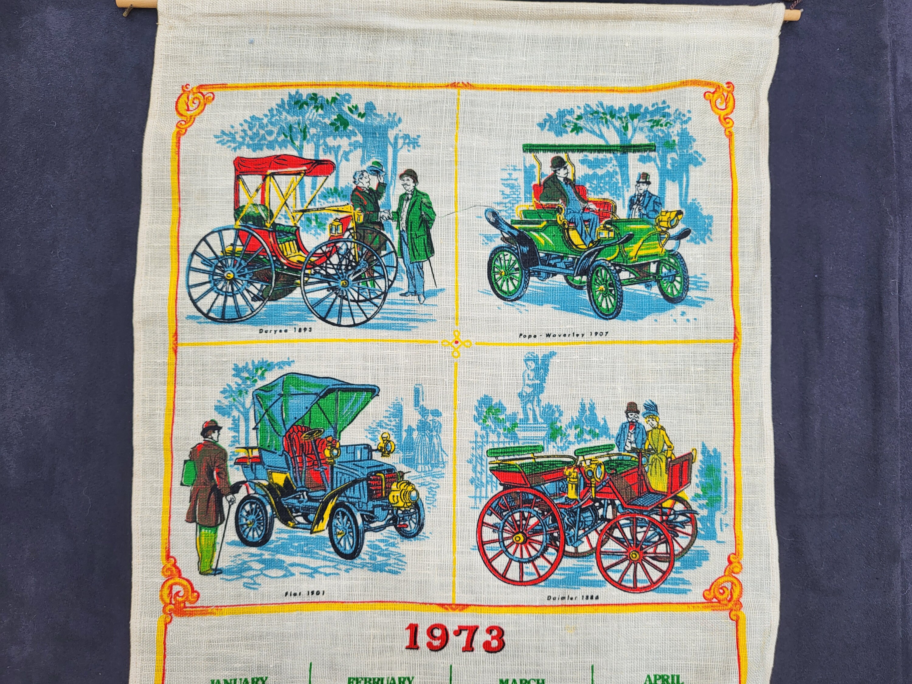 アンティーク　カレンダー Vintage 1973 Traditional Japanese Small Woven Calendar | eBay