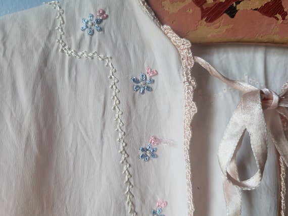 Vintage Silk Baby Clothes Handmade, hand crochet … - image 5