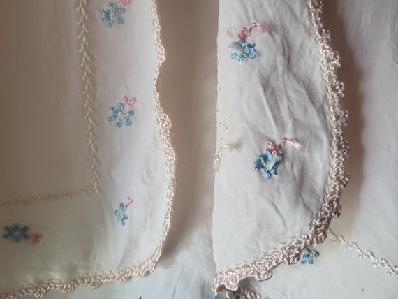 Vintage Silk Baby Clothes Handmade, hand crochet … - image 7