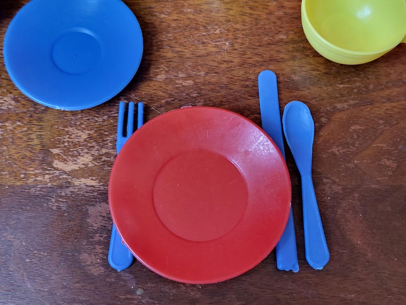 Toy Tableware Vintage Irwin Toy Dishes: Pretend Play Tableware Set for 6 - Etsy