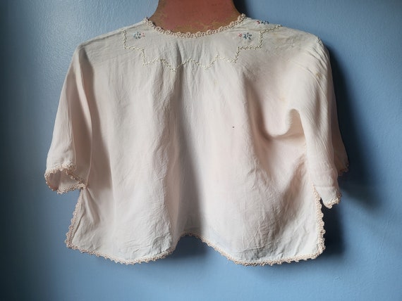 Vintage Silk Baby Clothes Handmade, hand crochet … - image 9