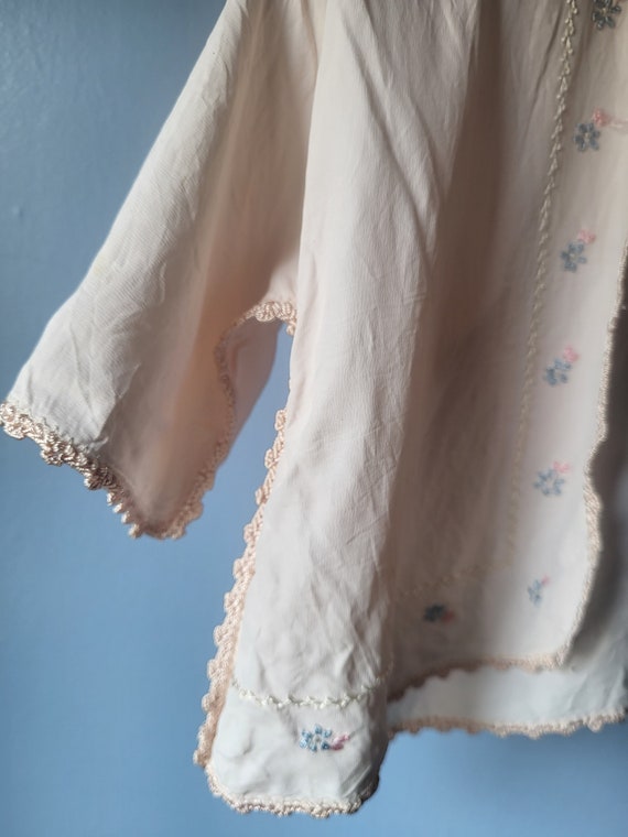 Vintage Silk Baby Clothes Handmade, hand crochet … - image 3