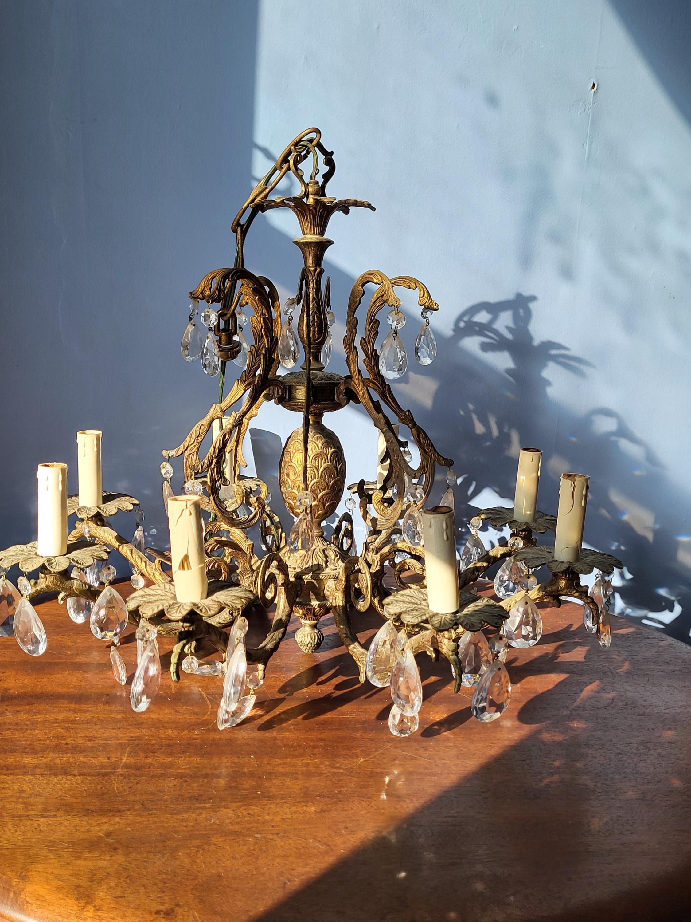 Spanish brass chandelier - Etsy España