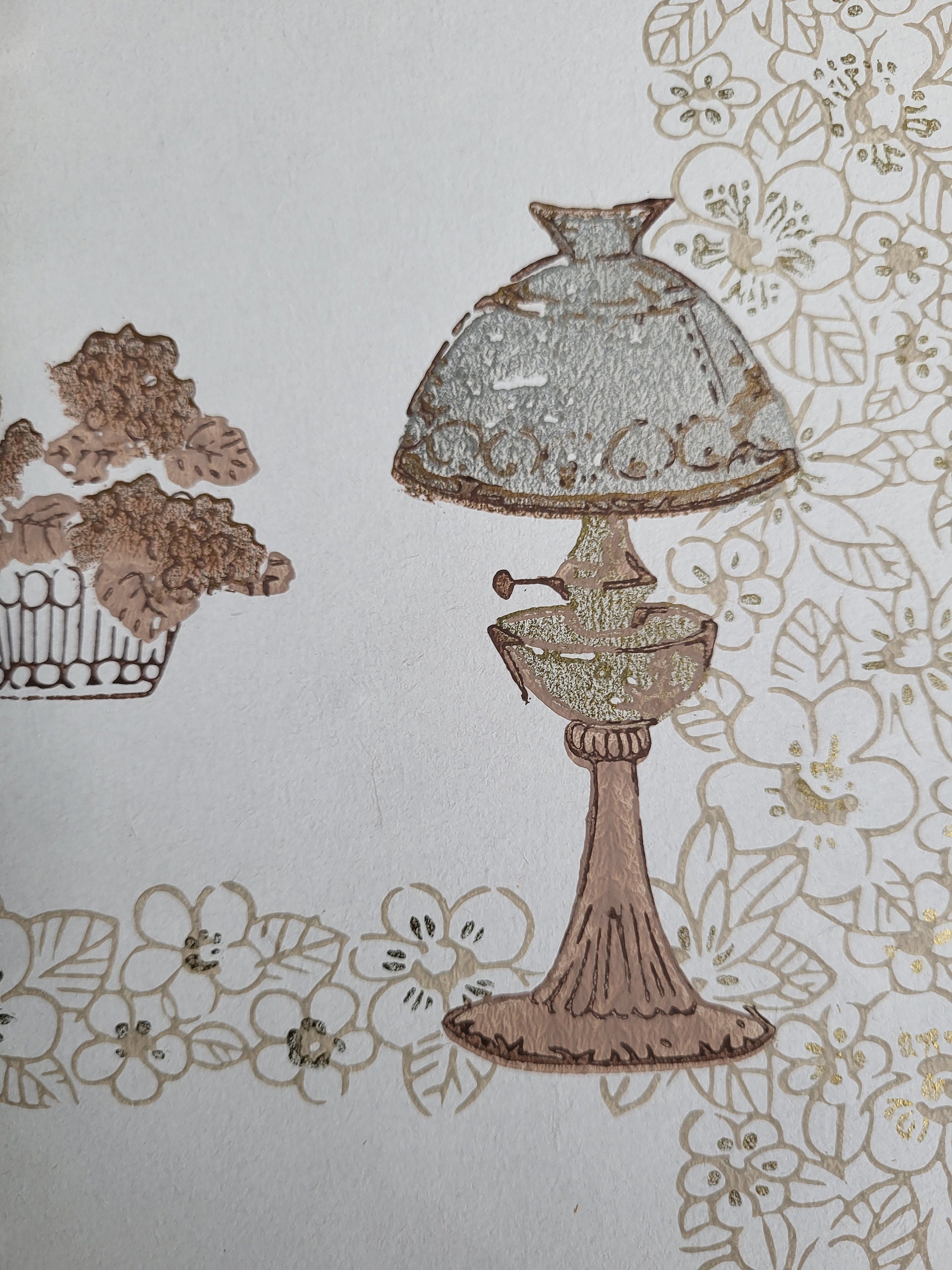 Vintage Wallpaper Metallic Gold and Silver UWPC of NA Union