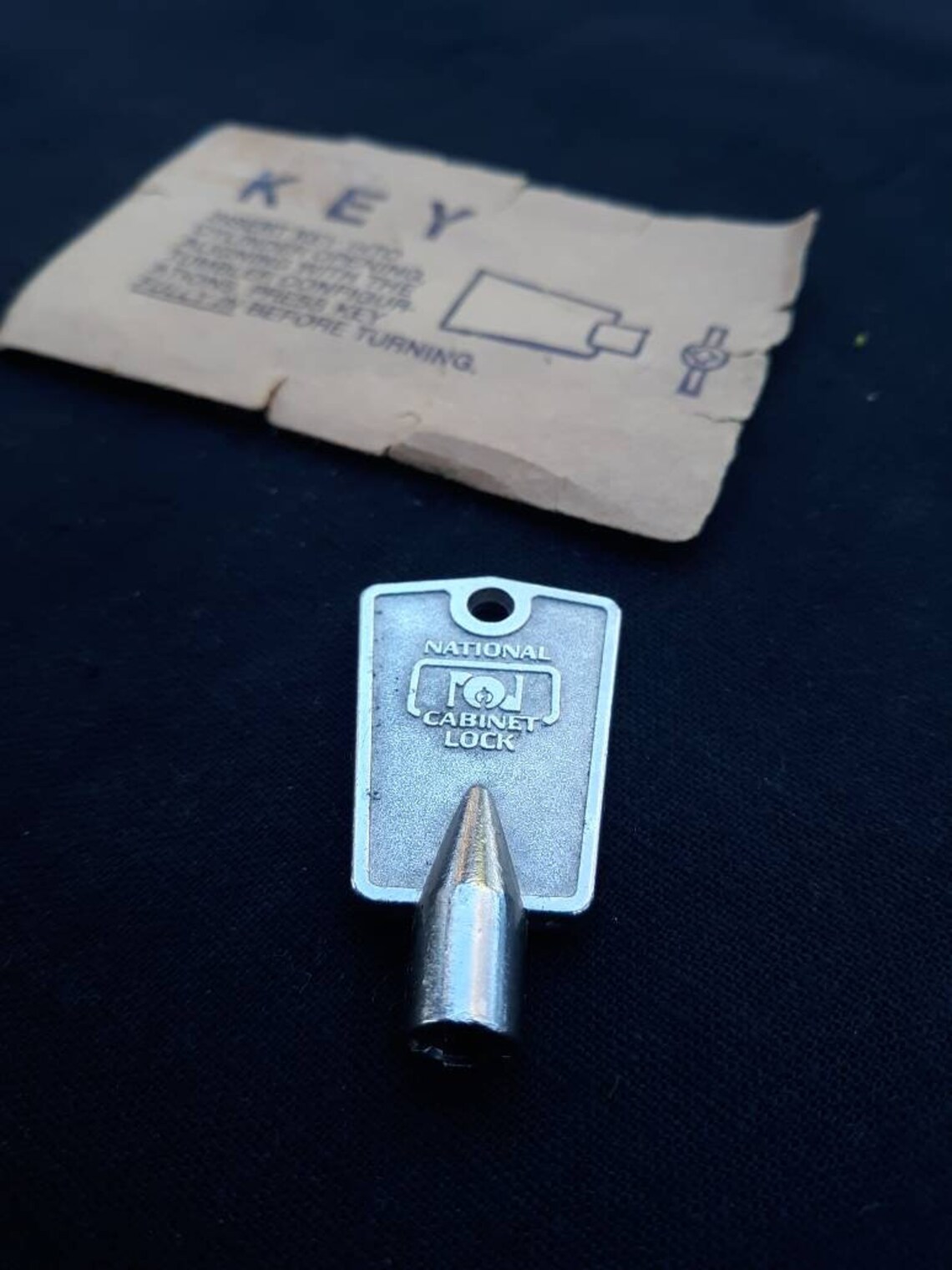Vintage Key 1970s Frigidaire upright freezer key with paper Etsy
