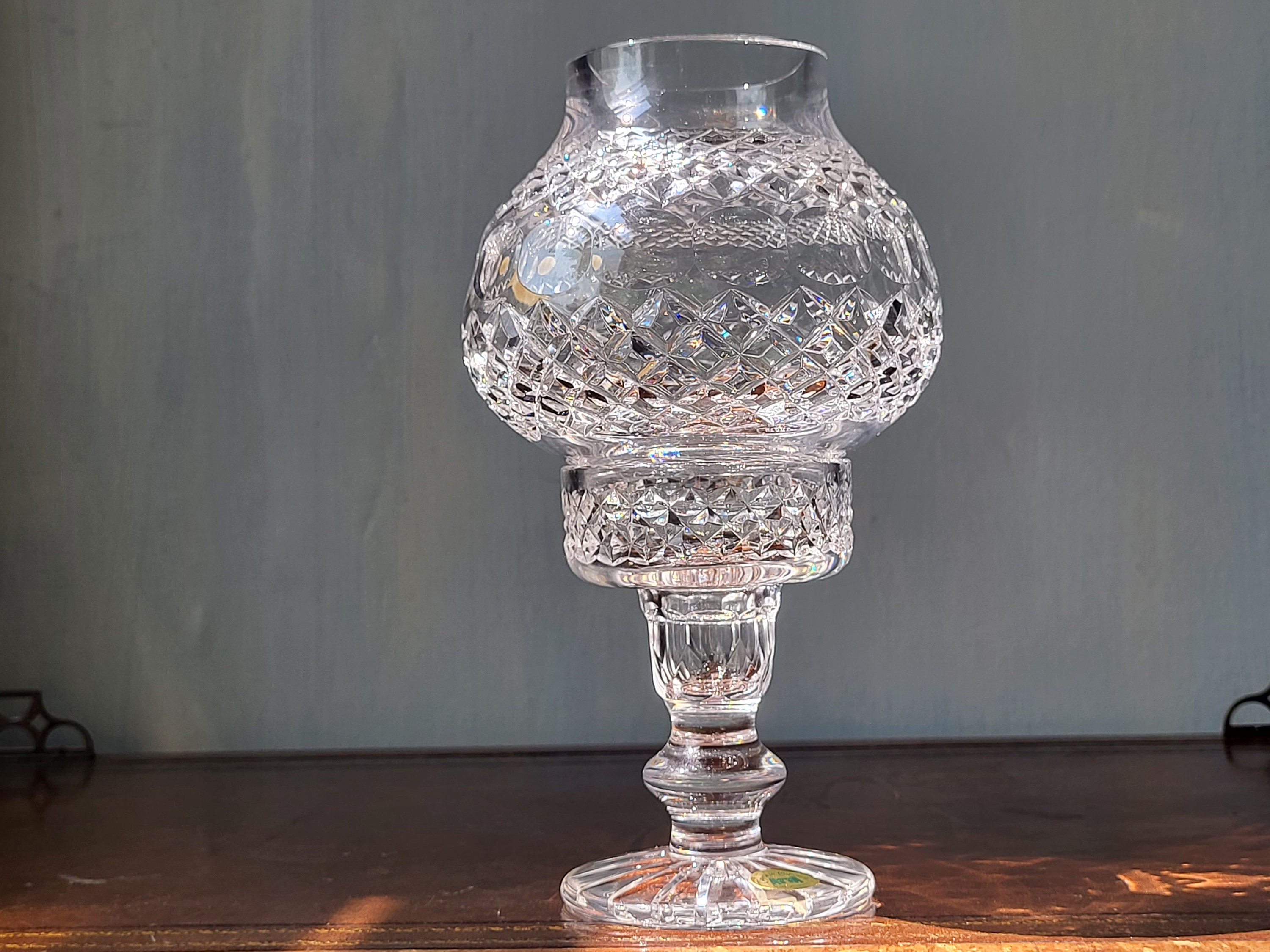 Kaelinn Cut Crystal Hurricane Lamp  Crystal & Glass Vases & Fine Gifts  from Thomas Dale Company