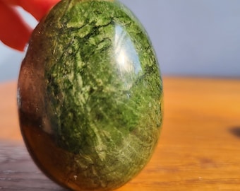 Green Stone Egg hand carved Green Marble Solid Natural Rock Egg - Quartz Agate Egg, Rockhound Easter Basket Alabaster Malachite