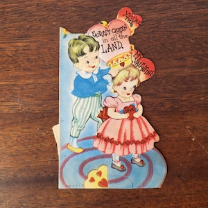 San Valentín vintage Eres la reina más bella de toda la tierra, mi Valentín De un álbum de recortes de los años 40 de Marguerite William