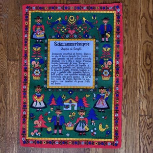 Schwammerlsuppe Rezept Schwammerlsuppe Buntes Geschirrtuch Italienische Küchendekoration Folk Art Grafik