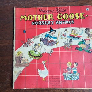 1934 Mother Goose Nursery Rhymes: Happy Kids, Burton Playthings