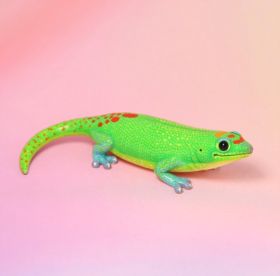 polymer clay gecko