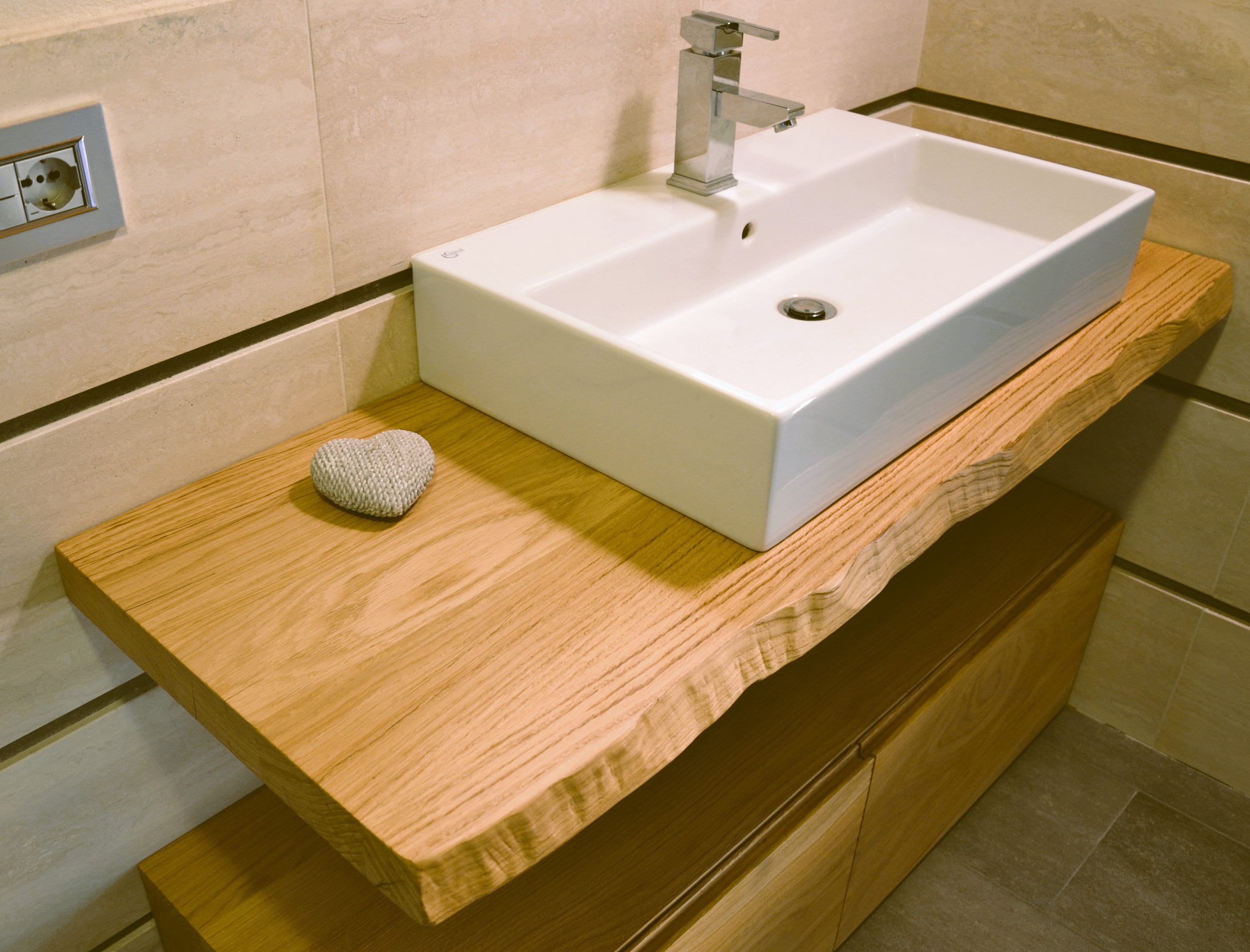 Mobile da bagno da terra Old Style in legno stile industriale - Xlab