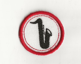 2" Saxophone Merit Badge, Patch! Any Color combo! Custom Made!