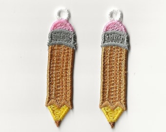 3" Pencil Charm / Ornament, Set of 2!