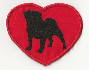 3" I Love my Pug Patch!