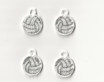 1” Volleyball Charms, Set of 4!