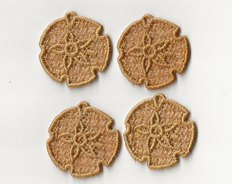 1.5” Sand Dollar Charms, Set of 4!