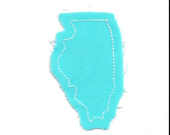 Distressed Illinois State Patch! Small Custom Made!