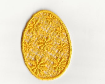 3" Easter Egg with Flower Design Lace Charm / Ornament, Custom Color!